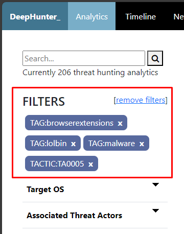 analytics filters